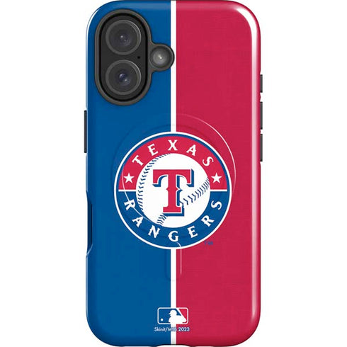 MLB Texas Rangers Split iPhone 16 Magsafe Impact Case